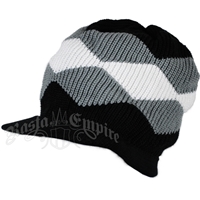 Rasta Rings Style Cotton Cap - White/Rasta