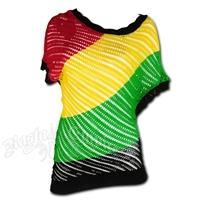 Rasta and Reggae Diagonal Stripes Tunic Top