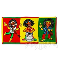 Rasta Cartoon Beach Towel