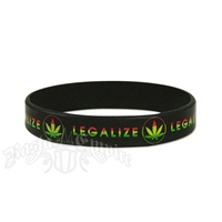 Rasta Legalize Silicone Rubber Band Bracelet