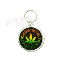 Rasta Round Legalize Keychain