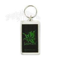 Distressed and Splatter Pot Leaf Legalize It Keychain