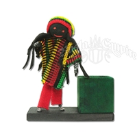 Rastaman Pencil & Pen Holder - Black/Green Base