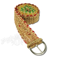 Hemp and Rasta Specks Belt - Natural