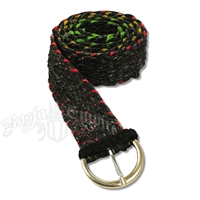 Hemp and Rasta Specks Belt - Black