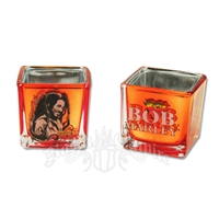 Bob Marley Square Shot Glass & Candle Holder - Wake Up & Live