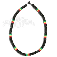 Rasta 8MM Coco Beads Choker