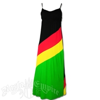 Rasta and Reggae Long Empress Waist Dress