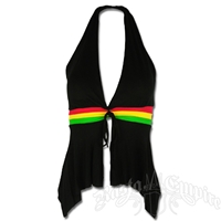 Rasta and Reggae Halter Neck Open Back Top