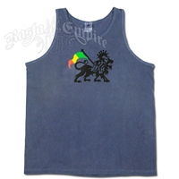 Rasta Lion Tank Top - Denim Blue