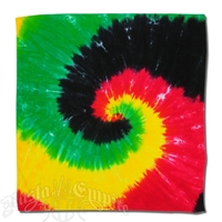 Rasta Spiral Tie-Dyed Bandana