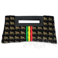 Dub Wise Rasta Lion Clutch Purse - Black