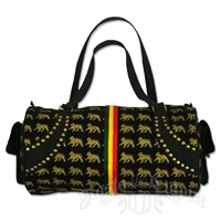 Dub Wise Rasta Lion Large Barrel Purse - Black