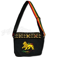 Dub Wise Rasta Lion Wide Airline Bag - Black