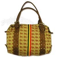 Dub Wise Rasta Lion Hand Bag/Purse - Khaki