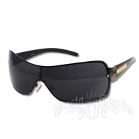 Rasta and Reggae Sunglasses - Black Tint & White Temples