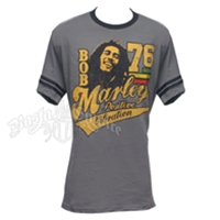 Bob Marley Positive Vibration 76 Ashpalt/Coal Soccer Shirt - Men's