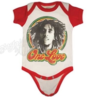 Bob Marley One Love VintageWht/Red Creeper - Infant's