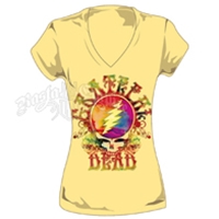 Grateful Dead SYF Watercolors Banana V-Neck T-Shirt - Women's