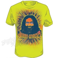Jerry Garcia Psychedelic Safety Green T-Shirt - Men's