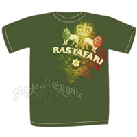 Rastafari Military Green T-Shirt - Men's