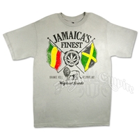 Rastafari Jamaica's Finest Silver T-Shirt - Men's