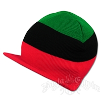 RBG Beanie Visor Cap - Red Brim