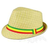 Rasta Straw Fedora - Natural