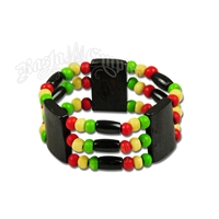 Rasta and Reggae Three String Bracelet