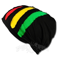 Rasta Stripes Kerchief Headband – Black