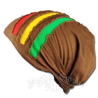Rasta Stripes Kerchief Headband – Brown