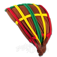 Rasta Checks Kerchief Headband – Brown
