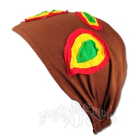 Rasta Circles Kerchief Headband - Brown