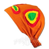 Rasta Circles Kerchief Headband - Orange