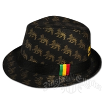 Dub Wise Lion Fedora – Black
