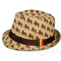 Dub Wise Lion Fedora – Khaki