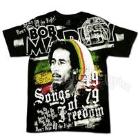 Bob Marley Freedom Black T-Shirt - Men's