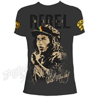 Bob Marley Rebel Music Charcoal T-Shirt - Men's