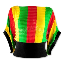 Rasta and Reggae Knit Dolman Top
