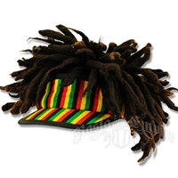 Rasta Visor Cap With Dreadlocks