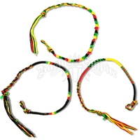 Rasta Silk Wrapped Bracelet/Anklet