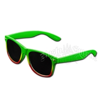Rayban Style Green Rasta Sunglasses