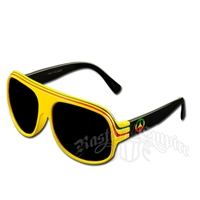 Rasta Peace Sign Classic Style Sunglasses - Yellow