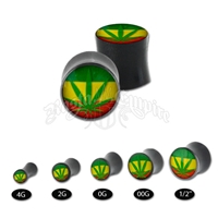 Rasta Leaf Double Saddle Body Jewelry