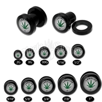 Legalize It Marijuana Leaf Double Saddle Screw Fit Body Jewelry