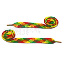 Rasta and Reggae Checkered Shoelaces - Thick