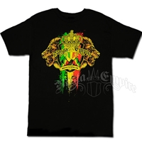 RastaEmpire Logo and Lion Black T-Shirt - Men's