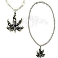 Tribal Leaf Charm Necklace