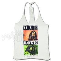 Bob Marley One Love White Twist Tank Top - Women's