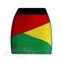 Rasta and Reggae Color Block Mini Skirt